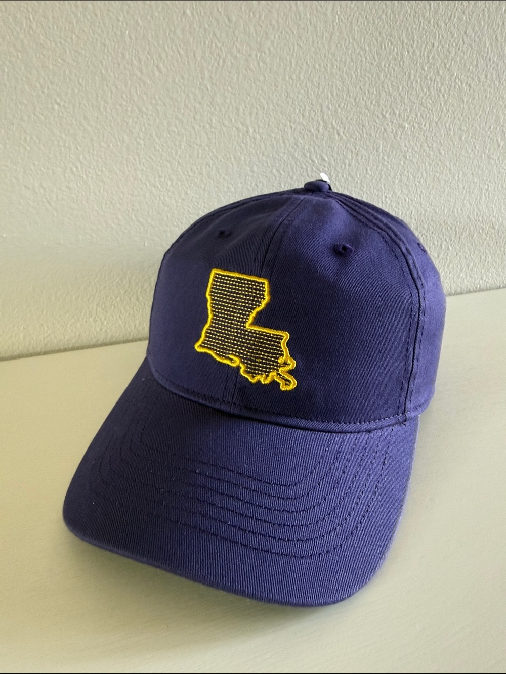 Women’s Purple and Gold Baseball Cap with Yellow Louisiana Embroidered NWT